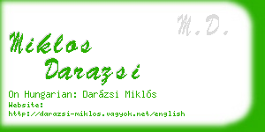 miklos darazsi business card